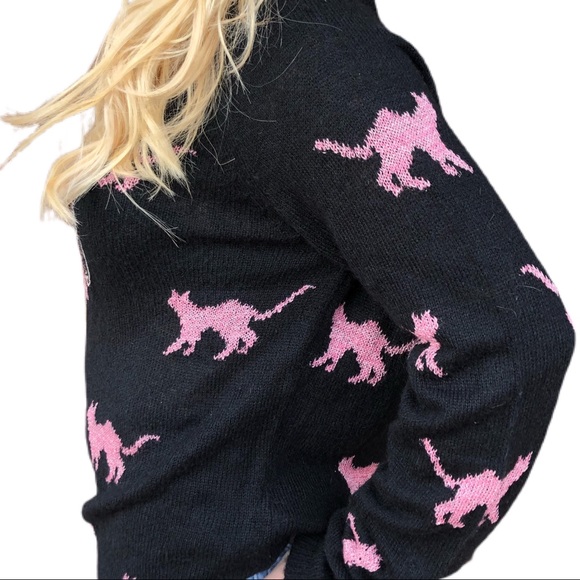 Wildfox • The Great Catsby Cat Sequin Sweater NWOT - Picture 5 of 8